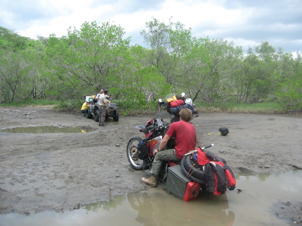 It was a lot deeper than it looked. Thanks to the park ranger and his ATV we survived