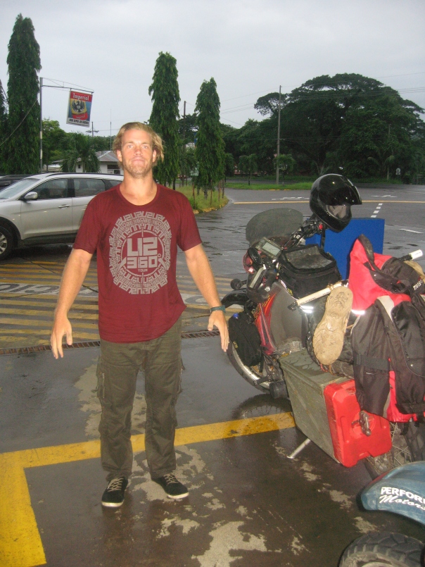 After almost 2 hours of riding through the "rain" forest.